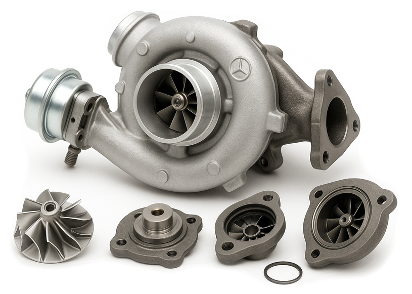 Turbosprężarka, przewody