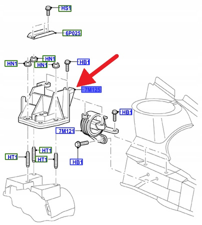 ŁAPA SKRZYNI BIEGÓW FORD PUMA 1997- 1999 OE 1085346 _ V97FB-7M125-AB