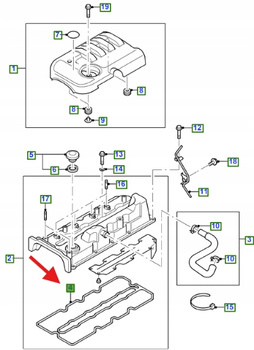 USZCZELKA POKRYWY ZAWORÓW RANGER 2006-12 1449094 _ 6M34-6584-AA