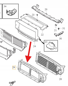 ŻALUJA WLOT KIEROWNICA POWIETZA PAS VOLVO S90 V90 2017- CC OE 31383991