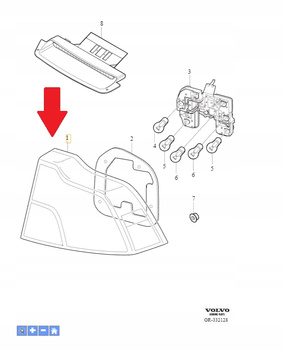 Lewa tylna lampa Volvo OE 30763497