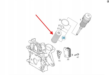 FILTR OLEJU 320 CDI OM612 OM613 OM647 OM648 MERCEDES OE A6131800009