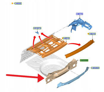 PAS TYLNY WEWNĘTRZNY FORD FOCUS SEDAN 2018- OE 2213213 _ PJX7B-F40320-AB