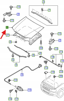 MASKA POKRYWA SILNIKA FORD RANGER MK4 2006- 5155373 _ 6M34-16612-AF