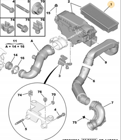 Filtr Powietrza Eurorepear Citroen C3 E147242