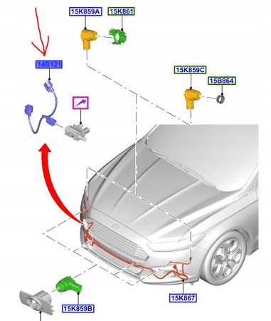 WIĄŻKA CZUJNIKA TEMPERATURY ZEWNĘTRZNEJ MONDEO Mk5_1861651_DG9T-14G318-AA