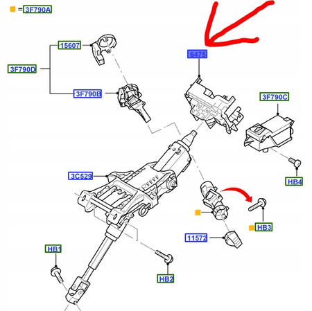 PRZEŁĄCZNIK KIEROWNICY FORD MONDEO SMAX 06-_1547523_6G9T-6475-AK