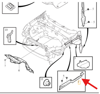 MASKOWNICA OSŁONA BŁOTNIKA PRAWY PRZÓD VOLVO XC40 EX40 2018- OE 32131858