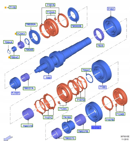 KOŁO ZĘBATE WSTECZNEGO MT82 5.0 V8 MUSTANG 2015- OE 5128738 _ BR33-7M006-AB