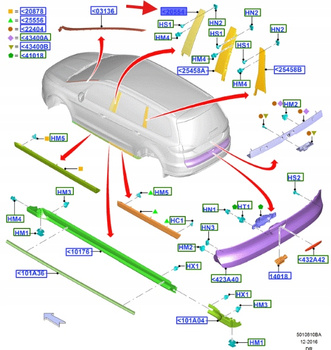 LISTWA ZEW. PRAWA GALAXY 2015- 2177112 _ EM2B-U20898-AF