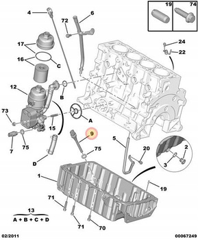 CZUJNIK POZIOMU OLEJU CITROEN C4 C5 C8 JUMPY OE 1131G9
