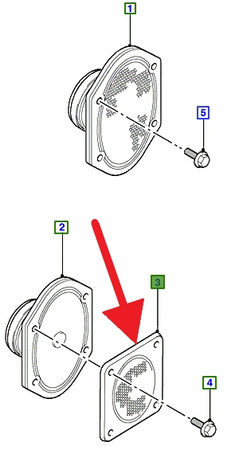 OSŁONA GŁOŚNIKA FORD TRANSIT 2000- OE 4047255 _ YC1F-18985-AAZUD9