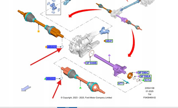 PIERŚCIEŃ ZABEZPIECZAJĄCY PÓŁOŚ FORD OE TRANSIT 2014- LJ9P-4B422-AB