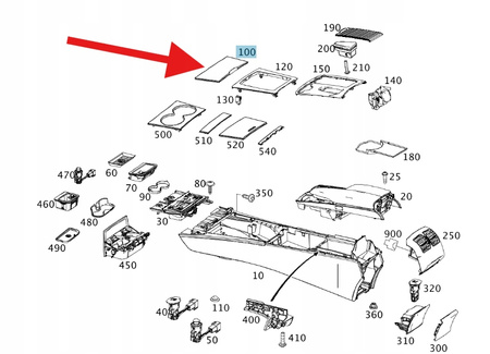 POKRYWA KONSOLI ZAPALNICZKI MERCEDES E W207 OE A2074701338