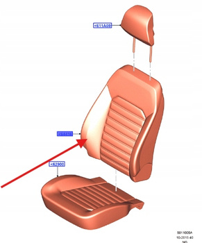 POSZYCIE OPARCIA KIEROWCY FORD MONDEO 2014- 5338289 _ DS73-F64417-LH1F0H