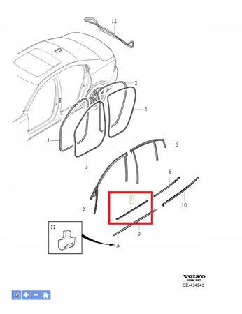 Listwa Volvo OE 31457892