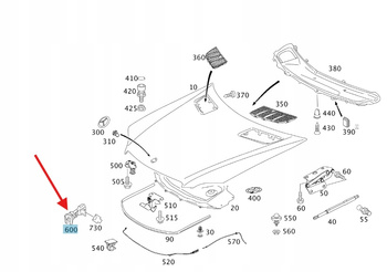 CZUJNIK STYKOWY ZAMKA MASKI MERCEDES W203 W209 W211 W219 OE A2038219251