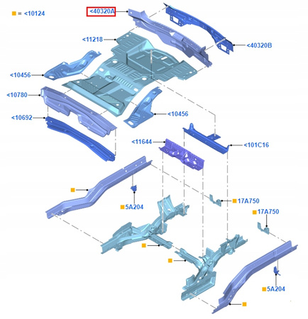 PAS TYLNY WEWNĘTRZNY FORD EDGE 2015- 2397970 _ FT4B-R40320-AU