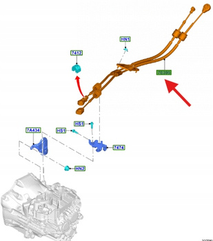 LINKA ZMIANY BIEGÓW MMT6 FORD S-MAX GALAXY 2015- 2308774 _ E1GR-7E395-PG