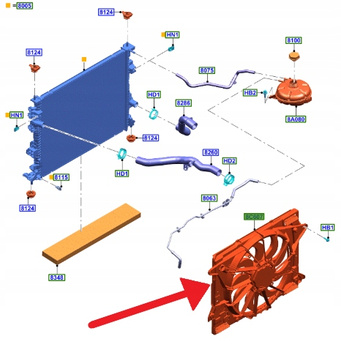 WENTYLATOR CHŁODNICY FORD KUGA ESCAPE 2020- 2421571 _ LX61-8C607-BC