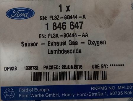 SONDA LAMBDA 5.0 FORD MUSTANG Mk6 2015- 17- 1846647 _ FL3A-9G444-AA