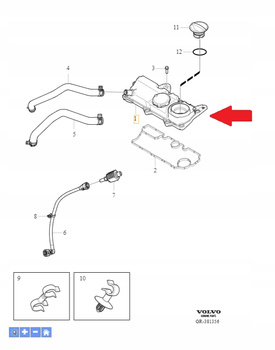 ODMA POKRYWA ZAWORÓW 2.0B VOLVO S60 V60 2014- S90 V90 17- OE 32140004