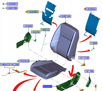 OSŁONA BOCZNA FOTEL KIEROWCY FORD RANGER Mk5 11-15