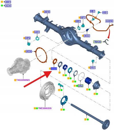 USZCZELNIACZ OSI TYŁ FORD RANGER 2019- OE 5336974 _ EB3G-1177-AA
