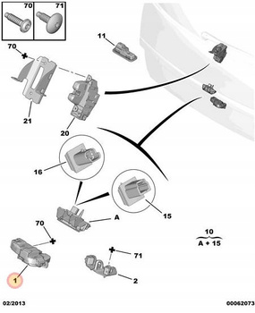 ZAMEK BAGAŻNIKA CITROEN C3 PICASSO C4 PICASSO C5 X7 BERLINGO B9 OE 8719G5