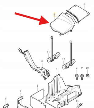 POKRYWA OBUDOWA AKUMULATORA VOLVO S60 V60 2011- XC60 XC70 OE 31402984