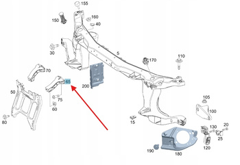 LEWY WSPORNIK UCHWYT PASA PRZÓD MERCEDES Vito W447 W448 OE A4478850814