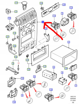PANEL KONSOLI ŚRODKOWEJ FORD MONDEO MK3 2003-2005 _1326378_4S71-18522-ACM3AE