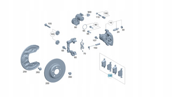 KLOCKI HAMULCOWE TYŁ MERCEDES C klasa W205 S W217 AMG OE A0004204504