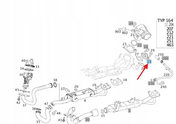 PRZEWÓD RURA EGR DIESEL OM642 V6 MERCEDES OE A6421401308