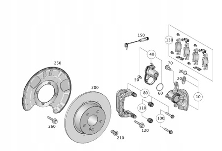 Klocki hamulcowe tył MERCEDES ML W166 A0004208704