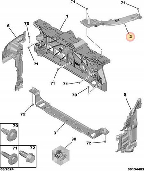 MOCOWANIE PASA PRZÓD ŚLIZG LEWY CITROEN JUMPY IV SPACETOURER OE 9826095680