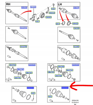 OSŁONA PRZEGUBU WEWN. RH FORD FOCUS Mk2 CMAX 1.8D _ 1676322 _ 3M51-4A084-FE