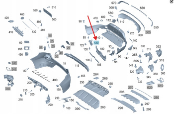 PROWADNICA ZDERZAKA TYŁ MERCEDES GLC W253 OE A2538858005