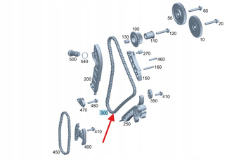ŁAŃCUCH ROZRZĄDU DIESEL M654 MERCEDES OE A0009934102