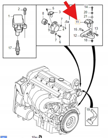 CZUJNIK POŁOŻENIA WAŁU B5 B6 D5 VOLVO XC90 S80 V70 XC70 S70 OE 31331754