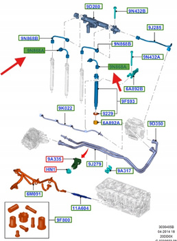 PRZEWÓD WTRYSK PALIWA FORD RÓŻNE MODELE 1683837 _ 9M5Q-9N868-AA