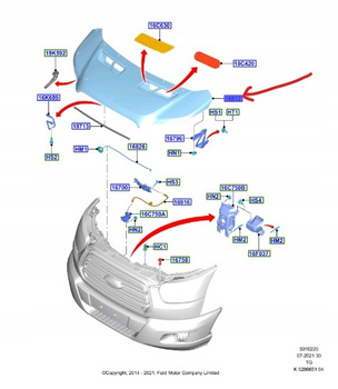 MASKA PRZÓD FORD TRANSIT MK7 2014- MK8 2019- 2485550 _ TKK31-A16612-AA