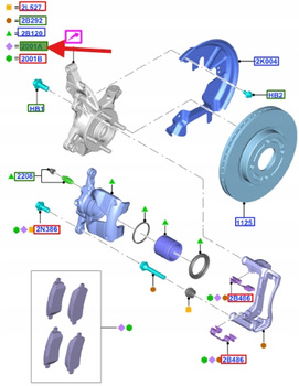 OKŁADZINY HAMULCOWE TARCZE PRZEDNIE KA2016-2019 2017679 _ G1B5-2001-AA