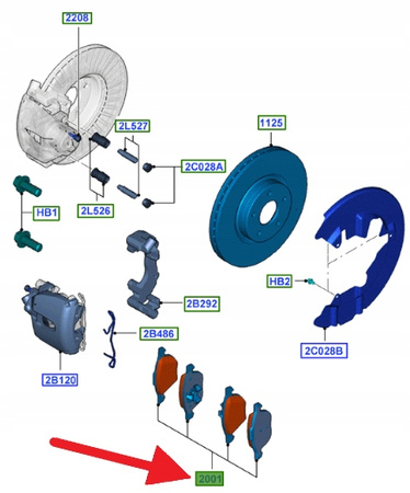 KLOCKI HAMULCOWE PRZÓD FORD KUGA 2008- OE 1820037 _ MEAV6J-2K021-BA