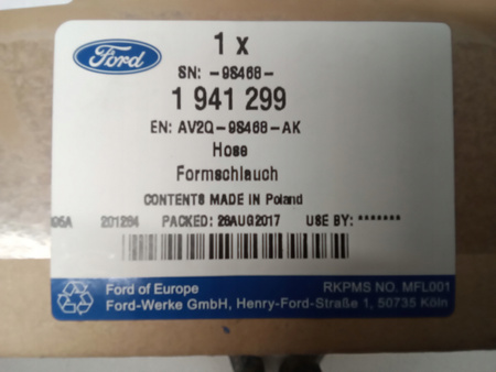 WĄŻ POMPY PODCIŚNENIA 1.5 1.6 TDCi FORD B-MAX FIESTA 1941299 _ AV2Q-9S468-AK