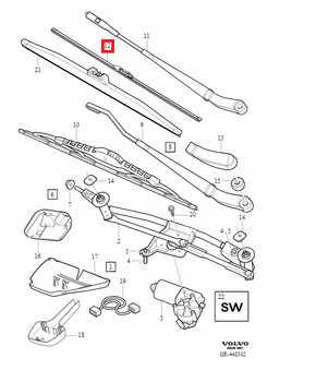 Pióra wycieraczek przód S80, V70, S60, XC70