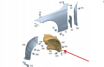 NADKOLE LEWY PRZÓD MERCEDES C klasa W206 OE A2068807304