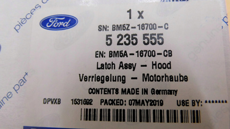 ZAMEK MASKI FORD TRANSIT Mk7 / TOURNEO CUSTOM_5235555_BM5A-16700-CB