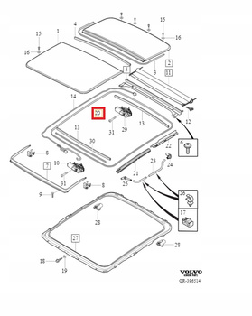 Uszczelka szyberdachu Volvo XC60 (09-17)