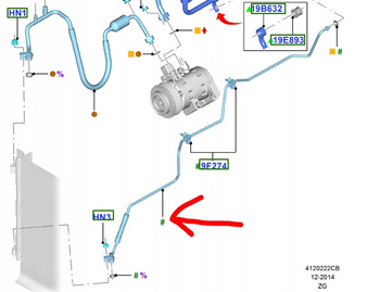 PRZEWÓD KLIMATYZACJI FORD MUSTANG Mk6 2015-_2163073_FR3B-19N651-BD